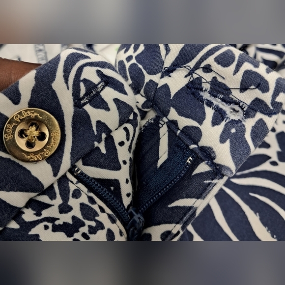 Lilly Pulitzer Kelly Stretch Knit Ankle Pants By Land or Sea Size 0 - Picture 7 of 15